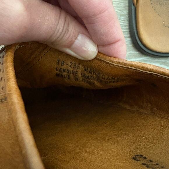 Tommy Bahama Leather Brown Men's Slip-On Slides Close Toes Shoes Size 9 - Picture 9 of 9